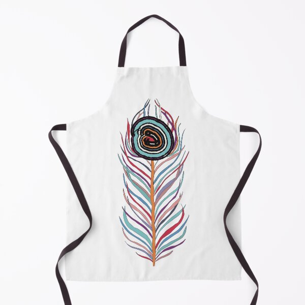Item preview, Teal & Red Peacock Feather - Colourful Line Art designed and sold by iampaulmorris.