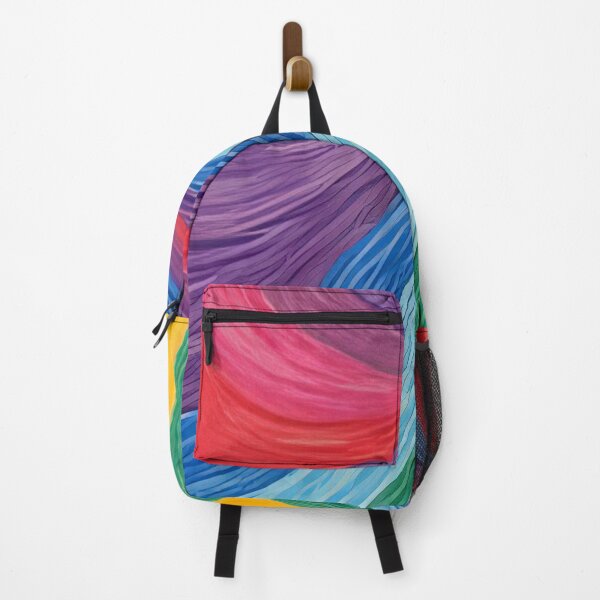 Item preview, Psychedelic Rainbow Swirl Abstract Wall Art Vibrant Color Wave Print designed and sold by QCena.