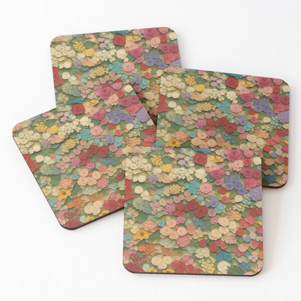 Item preview, Textured Felt Papercut Floral Seamless Pattern Aesthetic Art designed and sold by Fine-Arts-Lab.