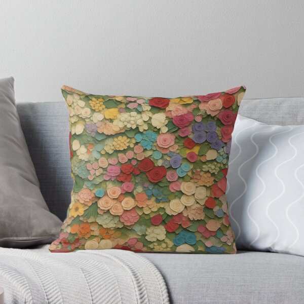 Item preview, Textured Felt Papercut Floral Seamless Pattern Aesthetic Art designed and sold by Fine-Arts-Lab.