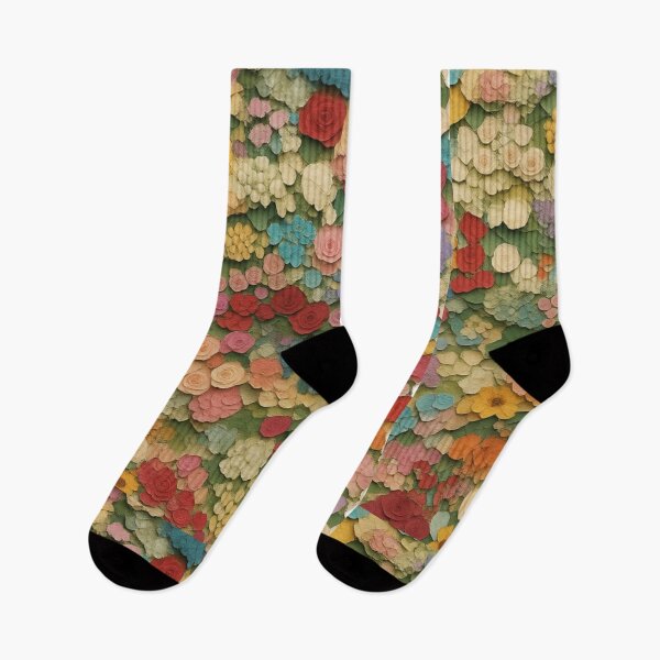 Item preview, Textured Felt Papercut Floral Seamless Pattern Aesthetic Art designed and sold by Fine-Arts-Lab.