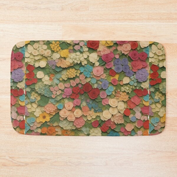 Item preview, Textured Felt Papercut Floral Seamless Pattern Aesthetic Art designed and sold by Fine-Arts-Lab.