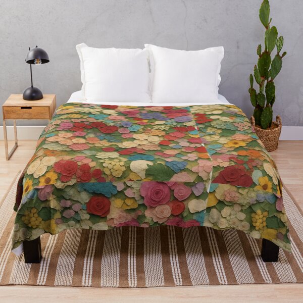 Item preview, Textured Felt Papercut Floral Seamless Pattern Aesthetic Art designed and sold by Fine-Arts-Lab.