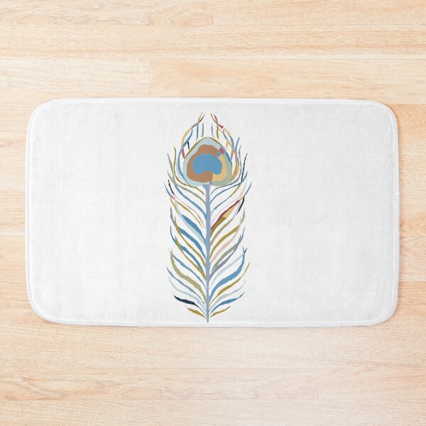 Item preview, Blue & Gold Peacock Feather - Colourful Line Art designed and sold by iampaulmorris.