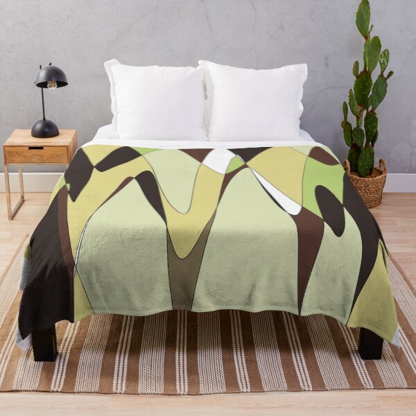 Item preview, Lime & Brown Mountain Peaks - Abstract Geometric Triangle Pattern designed and sold by iampaulmorris.