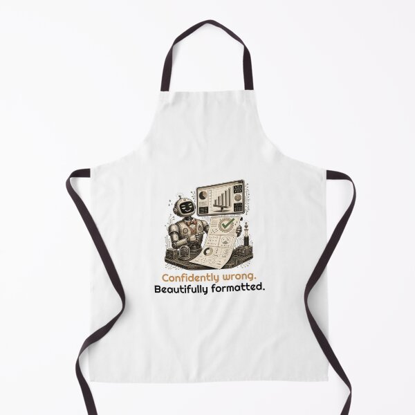 Item preview, Confidently wrong. Beautifully formatted Funny AI Quote designed and sold by bluesquidink.