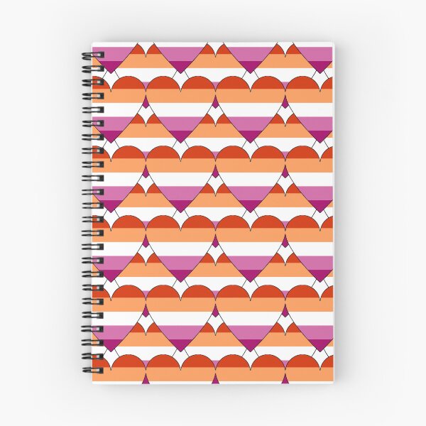 Item preview, Heart With Striped Lesbian Flag Pattern designed and sold by TheIconSmith.