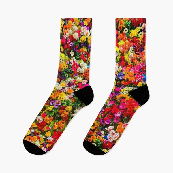 Item preview, Vibrant Rainbow Wildflower Garden Seamless Pattern Aesthetic Art designed and sold by Fine-Arts-Lab.