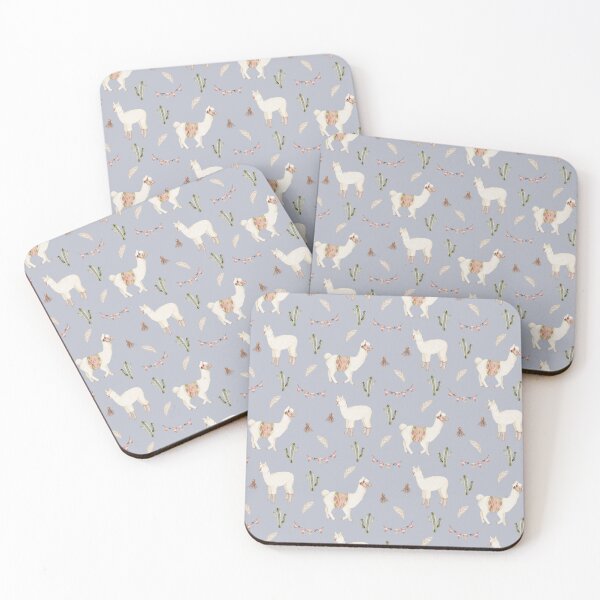 Item preview, Cute Watercolor Llama with Party Bunting Slate Lavender Pattern designed and sold by svitlaarty.