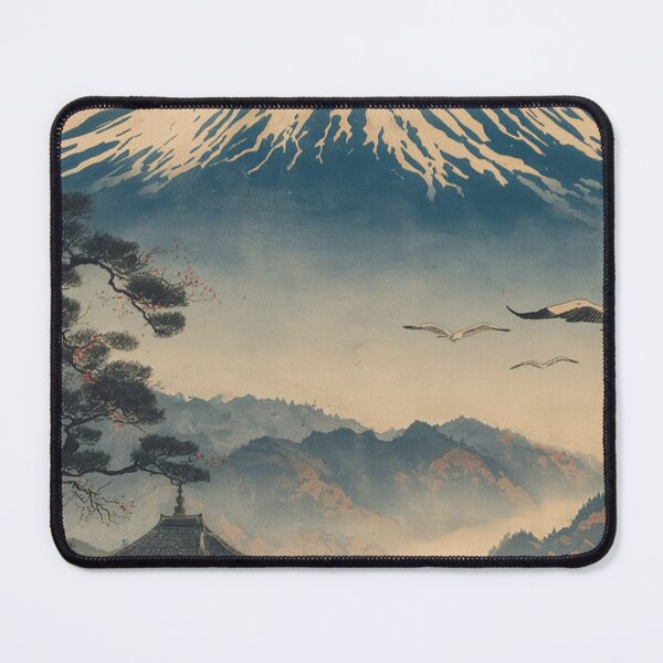 Item preview, Vintage Mount Fuji with Red Sun — Japanese Ukiyo-e Woodblock Landscape designed and sold by LYAN-STORE.
