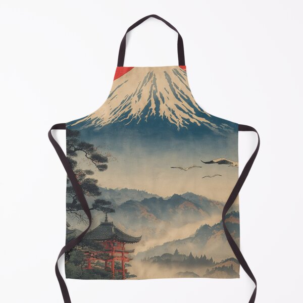 Item preview, Vintage Mount Fuji with Red Sun — Japanese Ukiyo-e Woodblock Landscape designed and sold by LYAN-STORE.