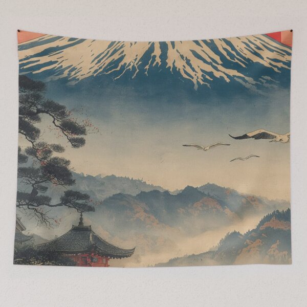 Item preview, Monte Fuji de época con sol rojo — Paisaje japonés de grabado en madera Ukiyo-e designed and sold by LYAN-STORE.