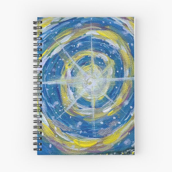 Item preview, Blue Yellow Spiral Abstract Painting designed and sold by EeshaArshad.