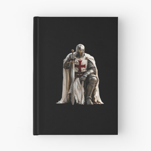 Item preview, Kneeling Templar Crusader Knight with Sword and Red Cross designed and sold by GrinGalore.