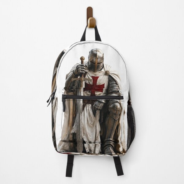 Item preview, Kneeling Templar Crusader Knight with Sword and Red Cross designed and sold by GrinGalore.