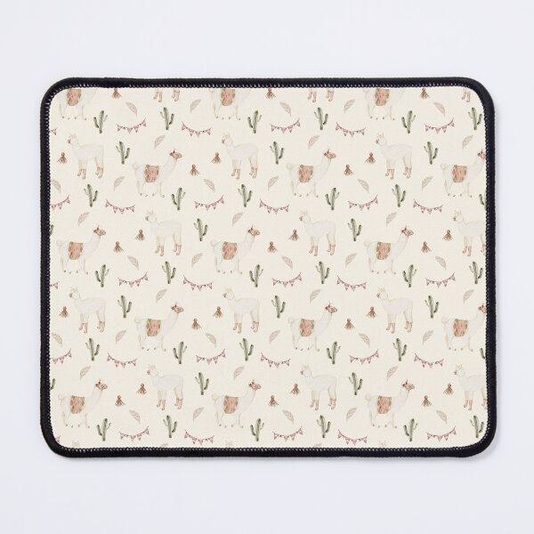 Item preview, Cute Watercolor Llama with Party Bunting Cream Pattern designed and sold by svitlaarty.