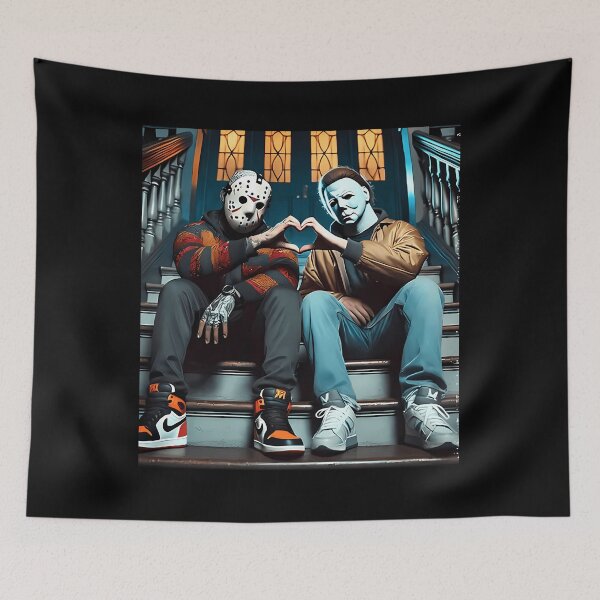 Artikelvorschau, Jason Voorhees und Michael Myers aus dem Film Scream entworfen und verkauft von Rom-Simple.