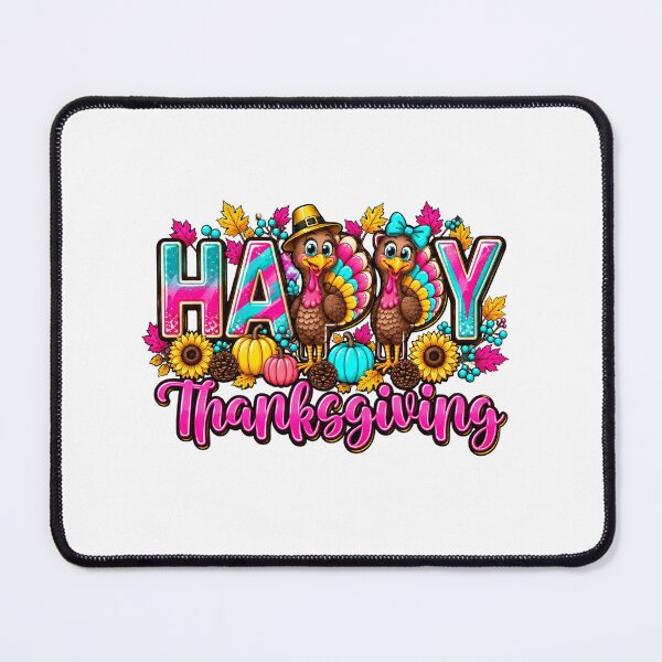 Item preview, Happy Thanksgiving Colorful Turkeys And Pumpkins Graphic designed and sold by Derekquie.