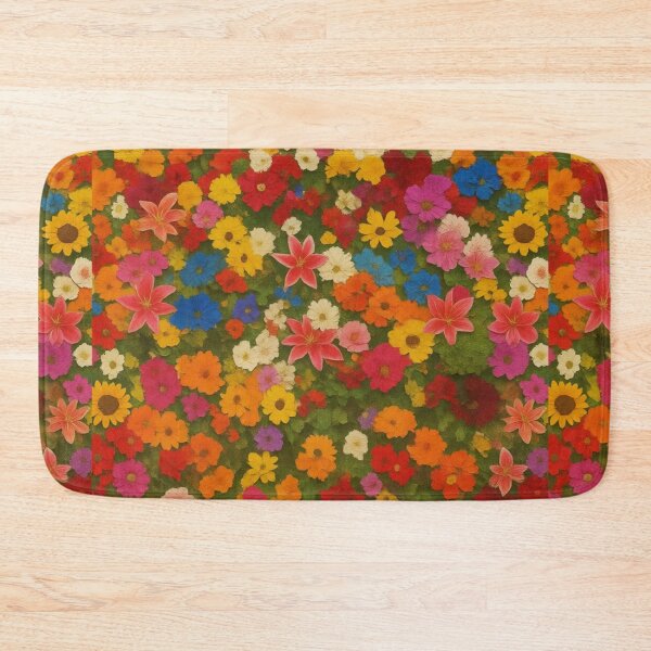 Item preview, Retro 70s Orange Daisy Floral Seamless Pattern Aesthetic Art designed and sold by Fine-Arts-Lab.