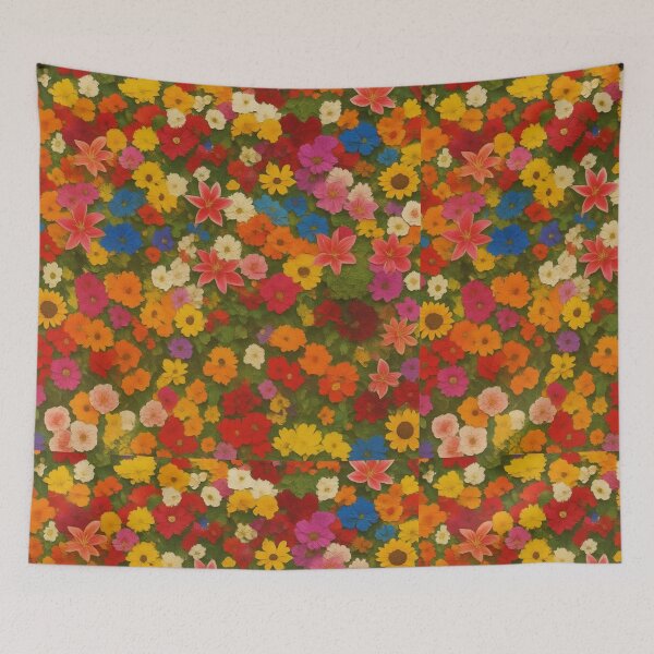 Item preview, Retro 70s Orange Daisy Floral Seamless Pattern Aesthetic Art designed and sold by Fine-Arts-Lab.