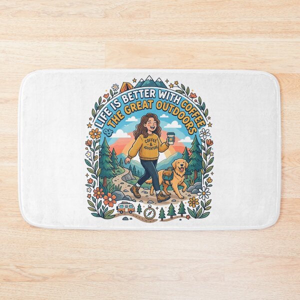 Item preview, LIFE IS BETTER WITH COFFEE AND THE GREAT OUTDOOR designed and sold by decimalades.