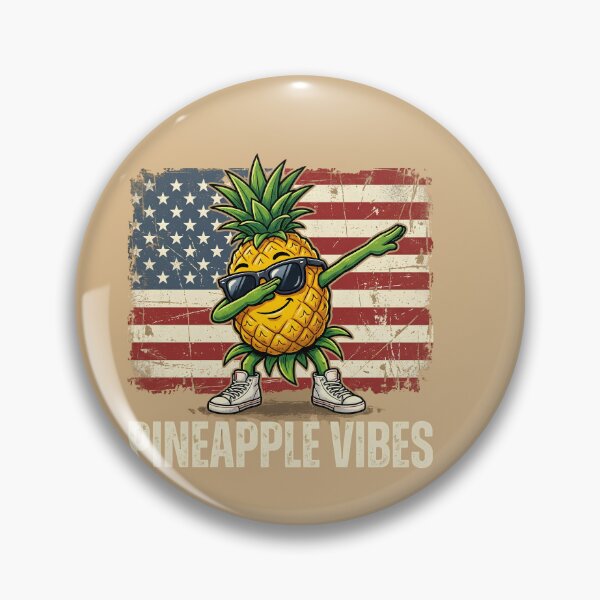 Item preview, Pineapple Vibes Patriotic American Flag Summer Fruit  designed and sold by w66aboo.