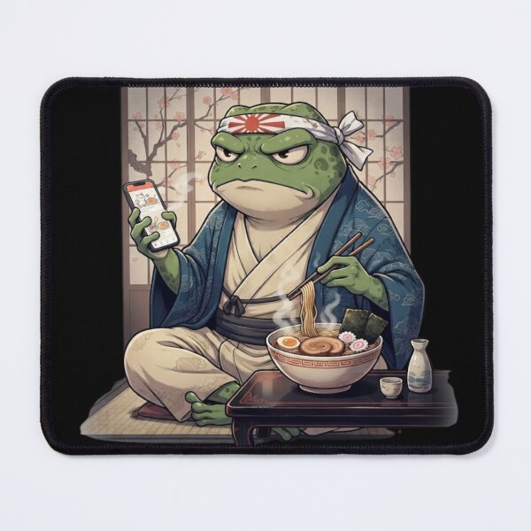 Item preview, Grumpy Frog Eating Ramen designed and sold by Zbixu.