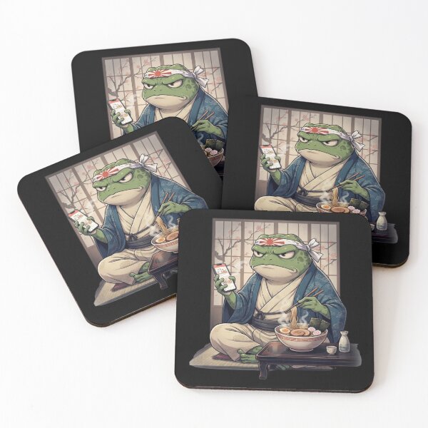 Item preview, Grumpy Frog Eating Ramen designed and sold by Zbixu.