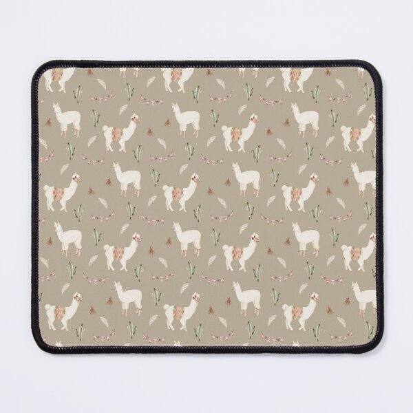Item preview, Cute Watercolor Llama with Party Bunting Warm Taupe Pattern designed and sold by svitlaarty.