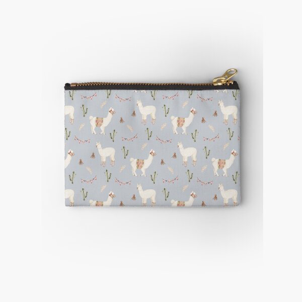 Item preview, Cute Watercolor Llama with Party Bunting Light Blue Pattern designed and sold by svitlaarty.