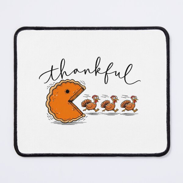 Item preview, Thankful Pumpkin Pie Pacman Chasing Turkeys Graphic designed and sold by Derekquie.