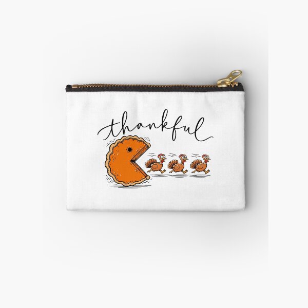 Item preview, Thankful Pumpkin Pie Pacman Chasing Turkeys Graphic designed and sold by Derekquie.