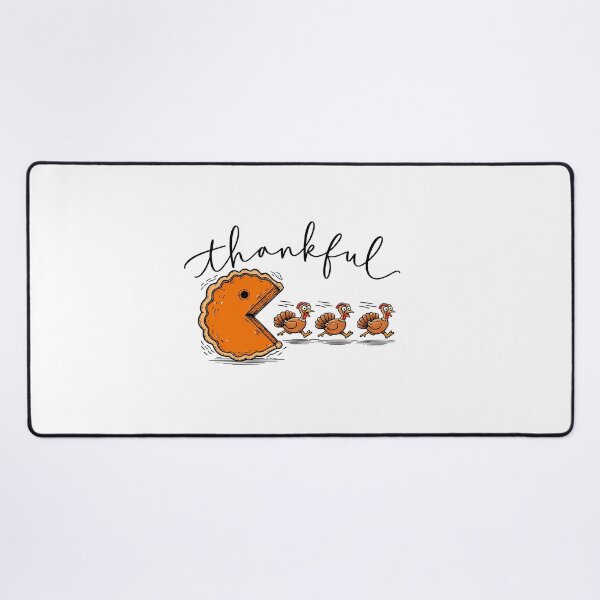 Item preview, Thankful Pumpkin Pie Pacman Chasing Turkeys Graphic designed and sold by Derekquie.