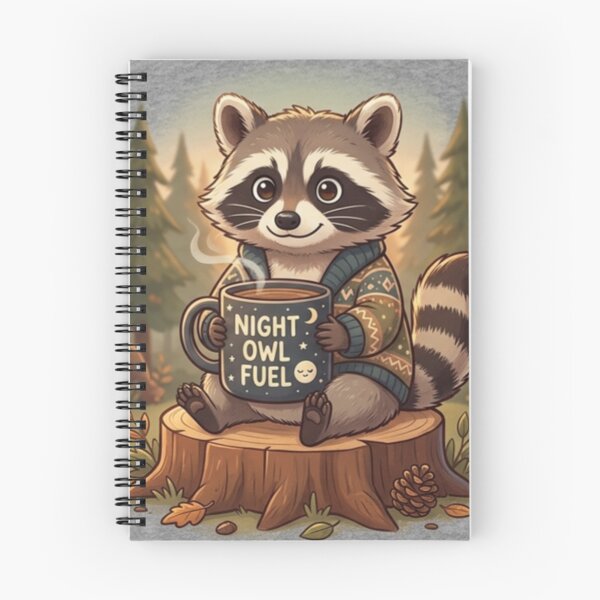 Item preview, Night Owl Fuel | Cute Cozy Raccoon Coffee Aesthetic designed and sold by GUINewAlex.