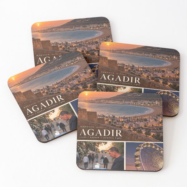 Item preview, Agadir Vibes – Stunning Coastal Views with Bold "Agadir" Lettering designed and sold by MetaModel Editions.