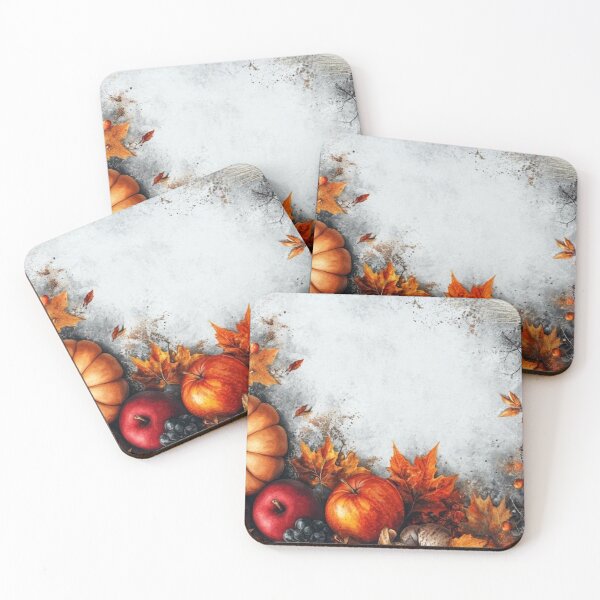 Item preview, Thanksgiving Harvest Border with Pumpkins Apples and Autumn Leaves — Rustic Slate Flat Lay designed and sold by LYAN-STORE.