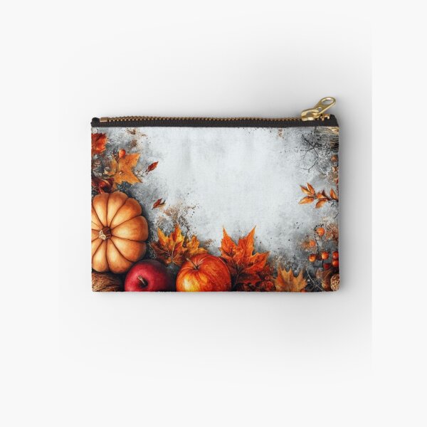Item preview, Thanksgiving Harvest Border with Pumpkins Apples and Autumn Leaves — Rustic Slate Flat Lay designed and sold by LYAN-STORE.