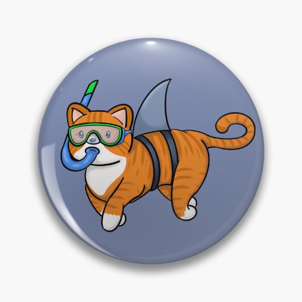 Item preview, Orange Ginger Shark Cat  designed and sold by ClarissaDoodles.
