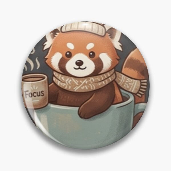 Item preview, Big Ideas Small Sips | Cute Red Panda Coffee Aesthetic designed and sold by GUINewAlex.