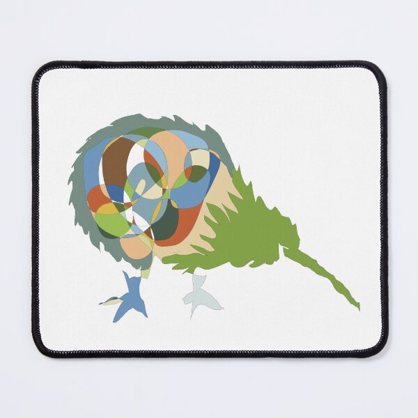 Item preview, Green & Brown Mosaic Kiwi Bird - Minimalist New Zealand Bird Art designed and sold by iampaulmorris.