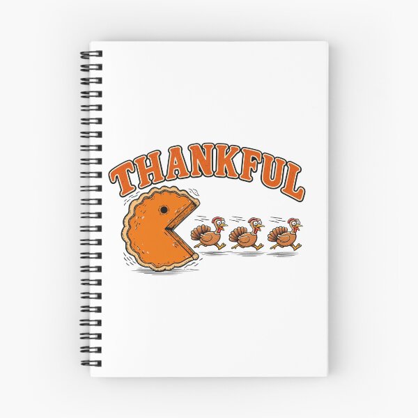 Item preview, Thankful Pumpkin Pie Pacman Chasing Turkeys Funny Thanksgiving designed and sold by Derekquie.