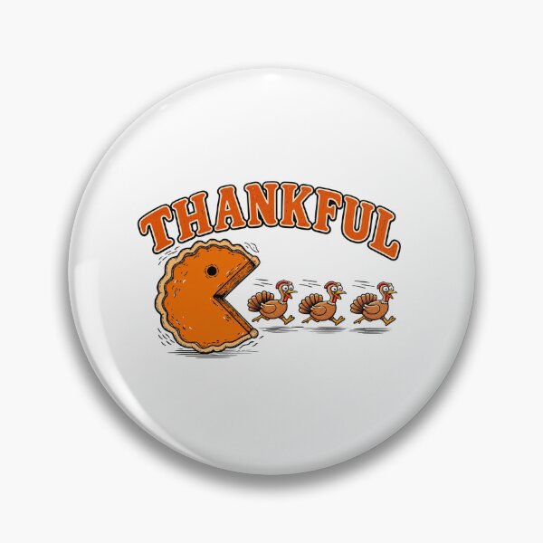 Item preview, Thankful Pumpkin Pie Pacman Chasing Turkeys Funny Thanksgiving designed and sold by Derekquie.