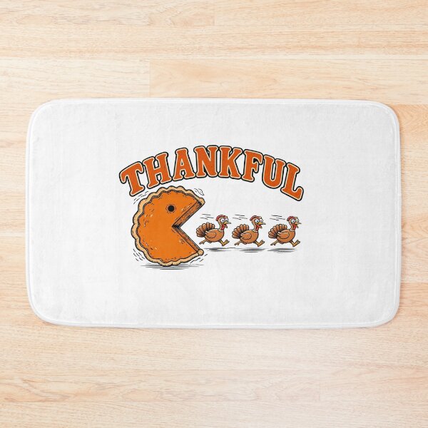 Item preview, Thankful Pumpkin Pie Pacman Chasing Turkeys Funny Thanksgiving designed and sold by Derekquie.