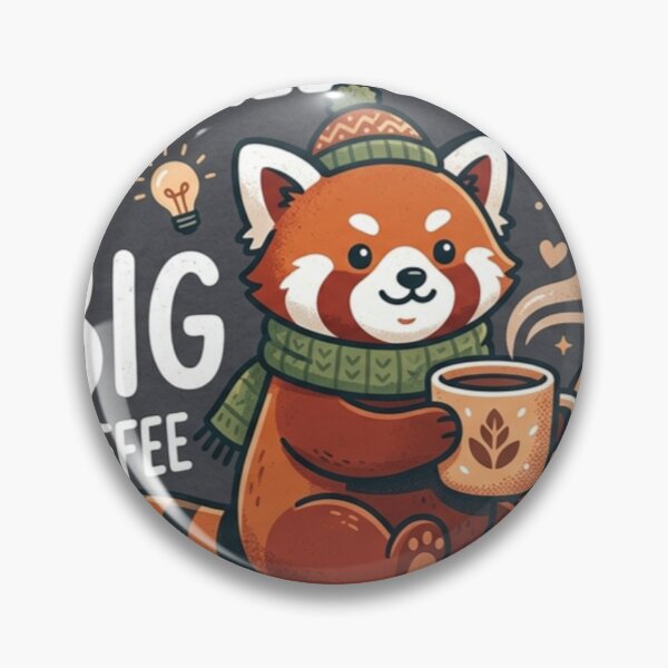 Item preview, Small Goals Big Coffee | Cute Red Panda Cozy Aesthetic designed and sold by GUINewAlex.