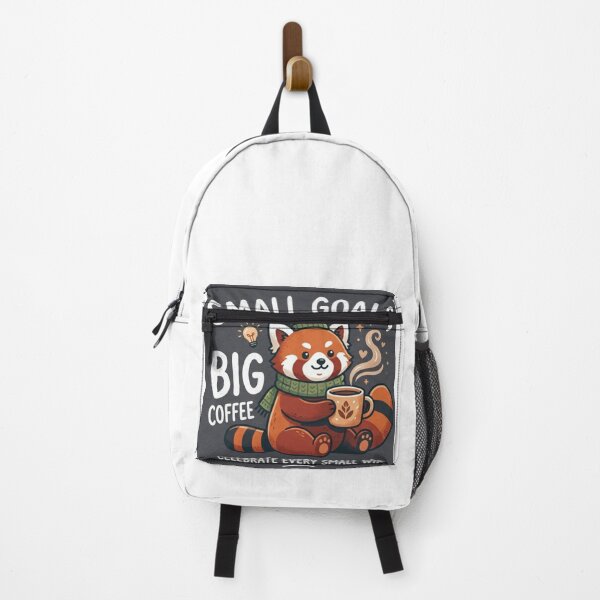 Item preview, Small Goals Big Coffee | Cute Red Panda Cozy Aesthetic designed and sold by GUINewAlex.