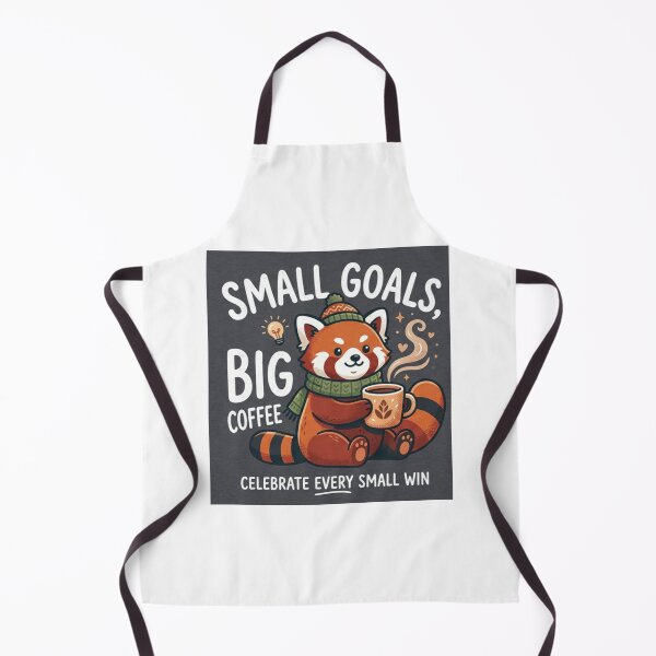 Item preview, Small Goals Big Coffee | Cute Red Panda Cozy Aesthetic designed and sold by GUINewAlex.