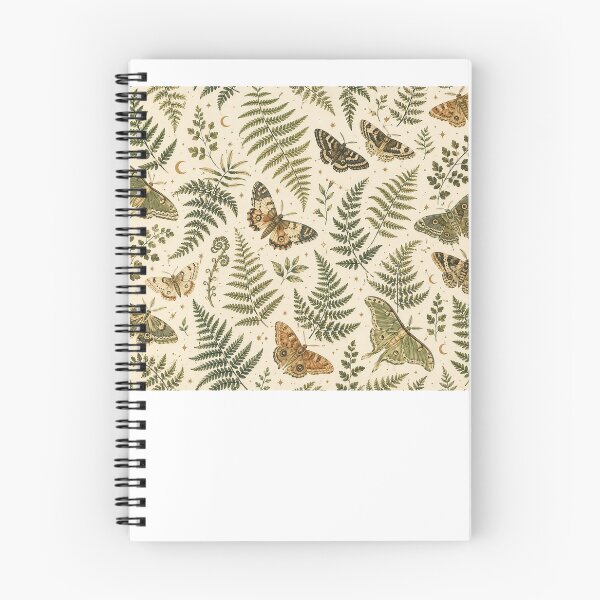Item preview, Vintage Moth and Fern Botanical Pattern – Celestial Woodland Insect Design designed and sold by SleepyLlamaClothes.