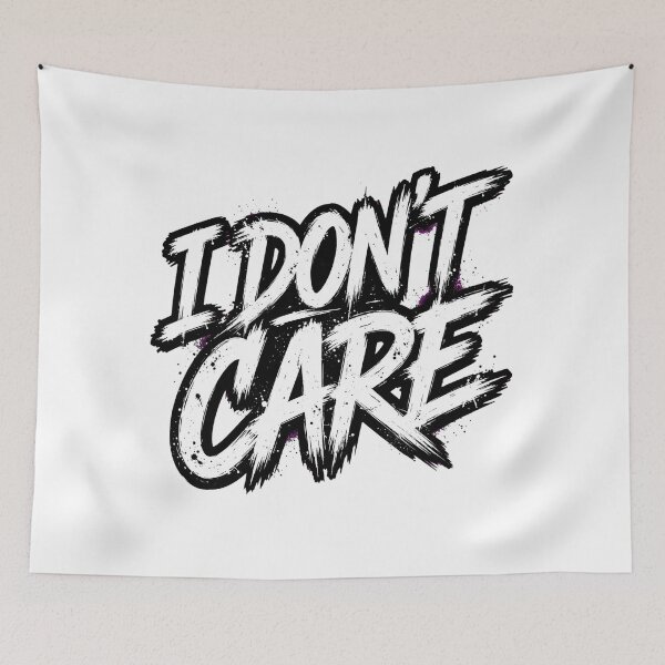 Item preview, I DON'T CARE - Bold Graffiti Brush Streetwear Typography design  designed and sold by VYBE DARK Studio.