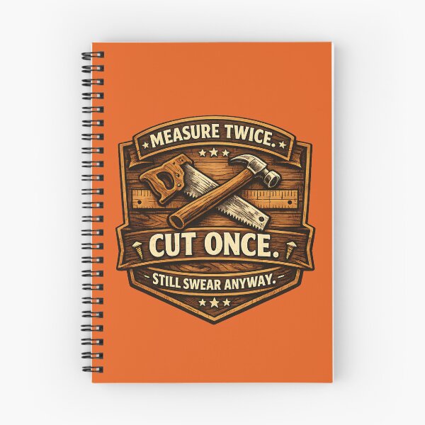 Item preview, Measure Twice Cut Once – Carpenter Humor Badge designed and sold by DesignHouse07.