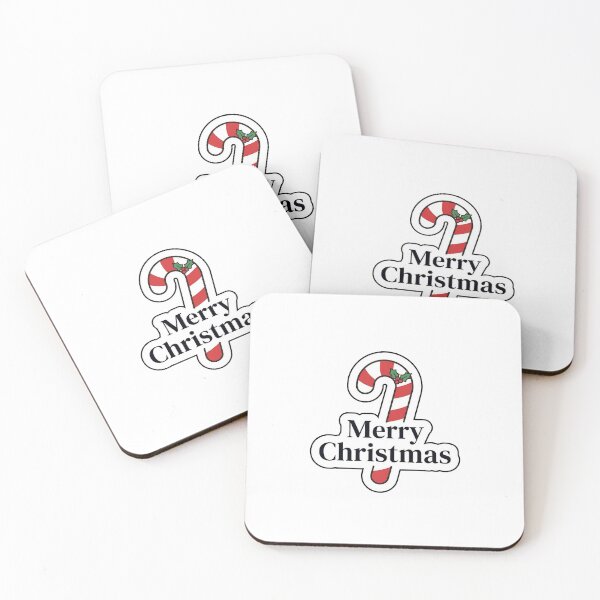 Item preview, Merry Christmas Candy Cane - Cute Holiday Typography Sticker designed and sold by SimpleP.